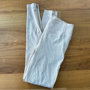 Athleta Cream Textured Leggings